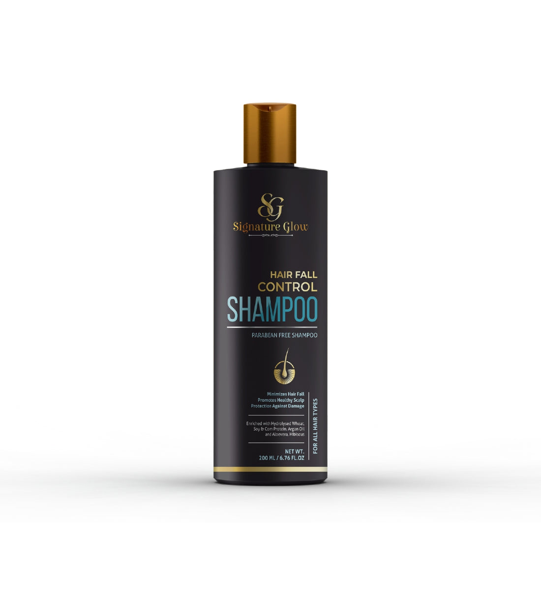 Signature Glow Hair Fall Control Shampoo 200ml bottle