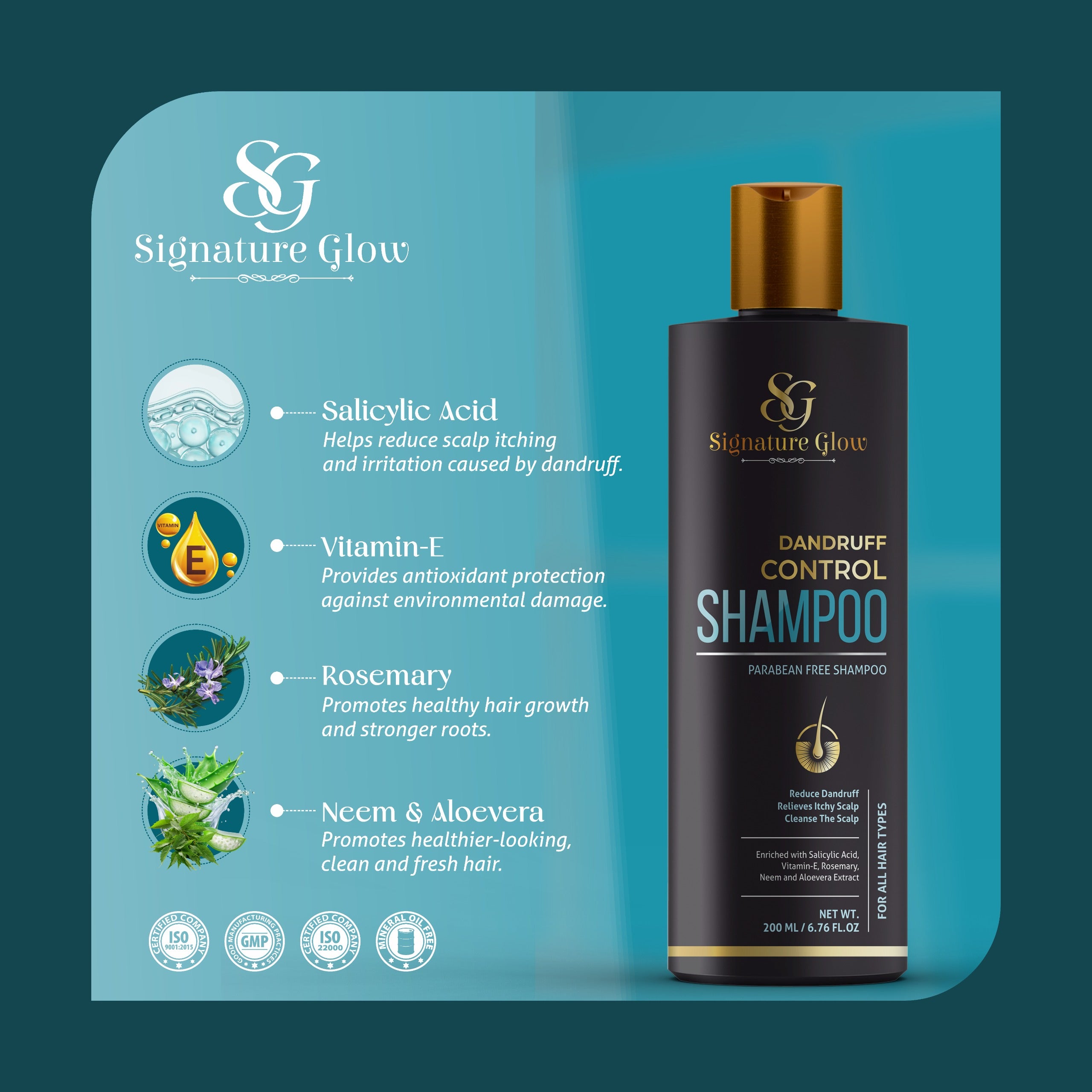 Signature Glow Dandruff Control Shampoo 200ML