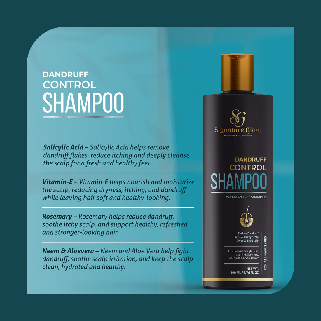 Signature Glow Dandruff Control Shampoo 200ML